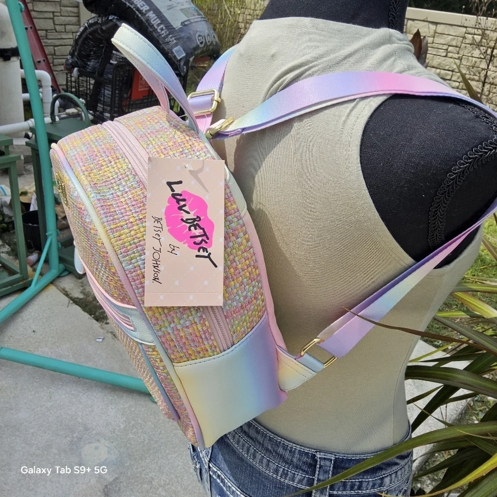 BETSEY JOHNSON RAINBOW LUV BETSEY SMALL BACKPACK